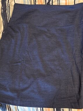 SOLD ON CROSSPOST- Woolx Monroe Merino wool skirt in Twilight Storm blue.